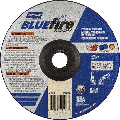 NV988-BlueFire® Foundry Grinding & Cutting Wheel