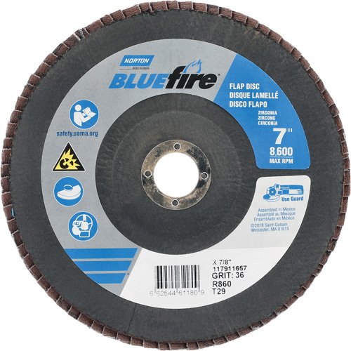 NY507-BlueFire® R884P/R884V/R860 Center Mount Fiberglass Conical Flap Disc