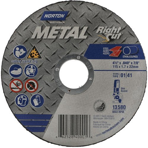 NY664-Metal RightCut Right Angle Cut-Off Wheel