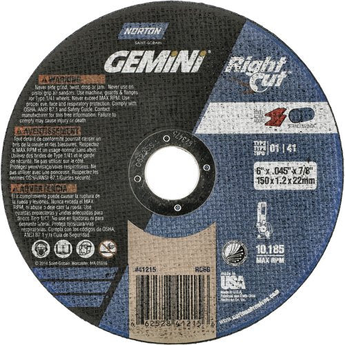 NY666-Gemini RightCut Right Angle Cut-Off Wheel