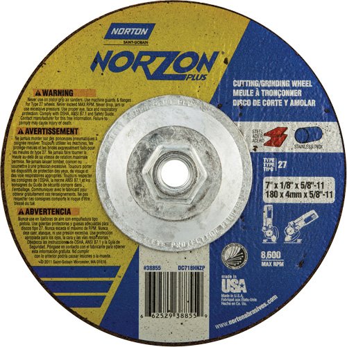 NY680-NorZon Plus SGZ Grinding & Cutting Wheel