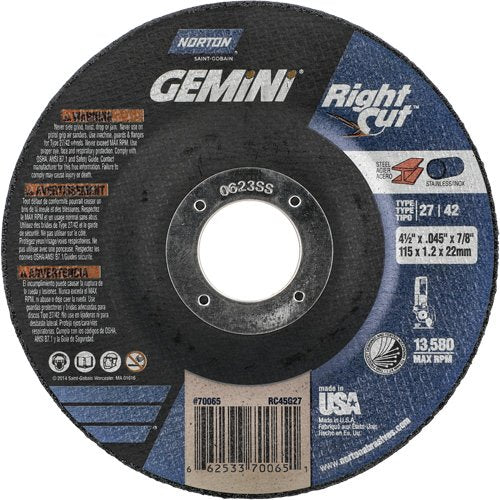 NY682-Gemini RightCut Right Angle Cut-Off Wheel