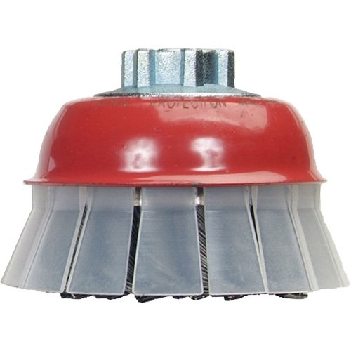 NZ768-Knotted Wire Cup Brush with Protective Guard