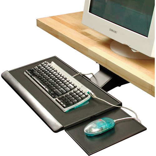 OB539-Heavy-Duty Articulating Keyboard Trays With Mouse Platform