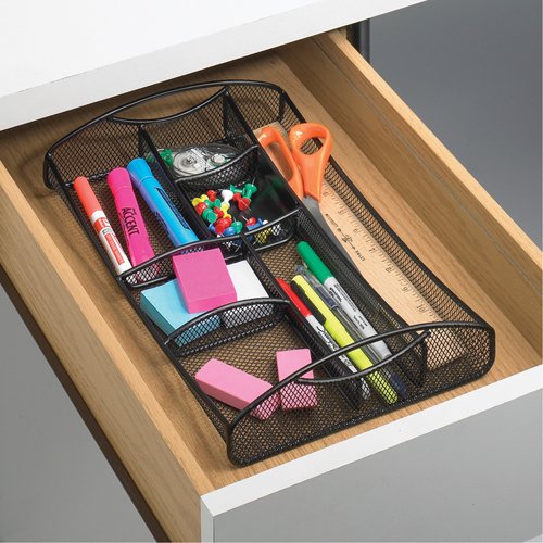 OK012-Onyx™Steel Mesh Desktop Organizers