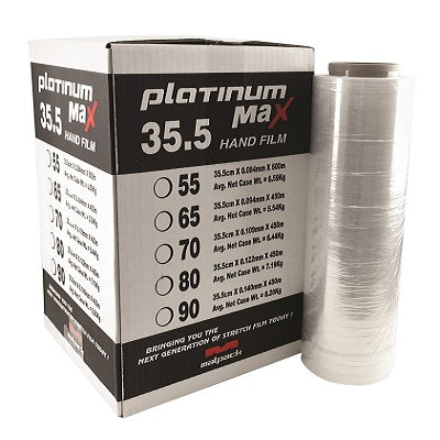 Stretch Wrap-14"X1476' 80 Guage Platinum Max, Clear
