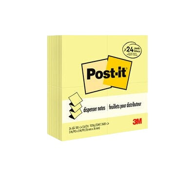 Notes-Post-It, Pop-Up 3X3 Canary 24/Pk