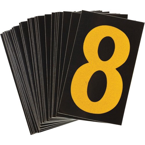 SAC390-Reflective Individual Number and Letter Labels