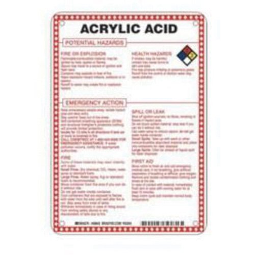 SAD076-"Acrylic Acid Potential Hazards" Sign
