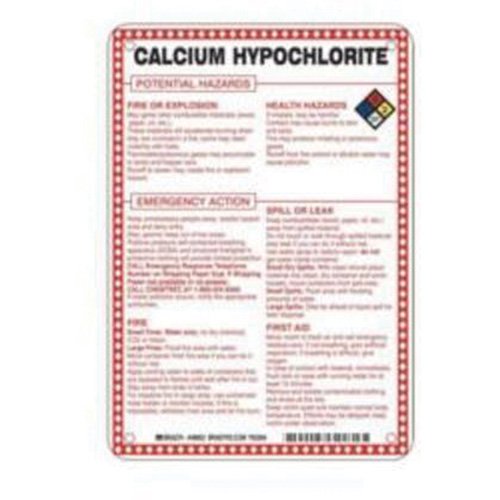 SAD080-"Calcium Hypochlorite Potential Hazards" Sign