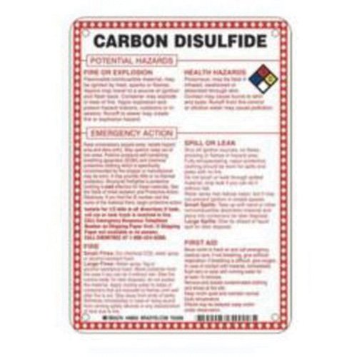 SAD082-"Carbon Disulfide Potential Hazards" Sign