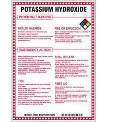 SAD091-"Potassium Hydroxide Potential Hazards" Sign