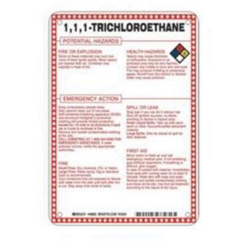 SAD094-"1, 1, 1, Trichloroethane Potential Hazards" Sign