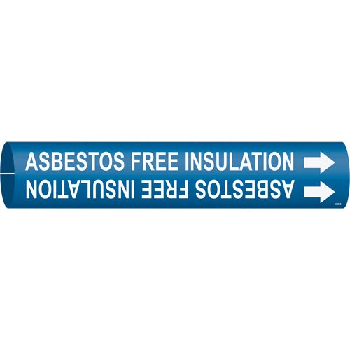 SAD549-"Asbestos Free Insulation" Pipe Marker