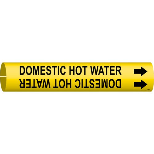 SAD855-"Domestic Hot Water" Pipe Marker