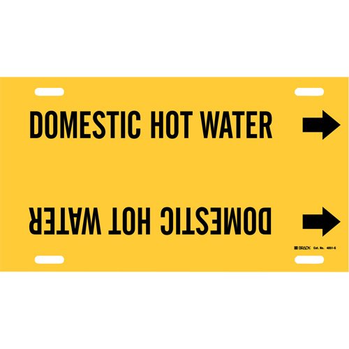 SAD860-"Domestic Hot Water" Pipe Marker