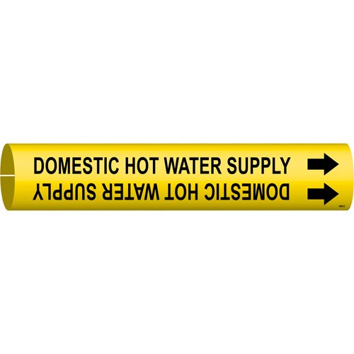SAD872-"Domestic Hot Water Supply" Pipe Marker