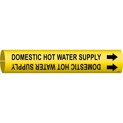 SAD873-"Domestic Hot Water Supply" Pipe Marker