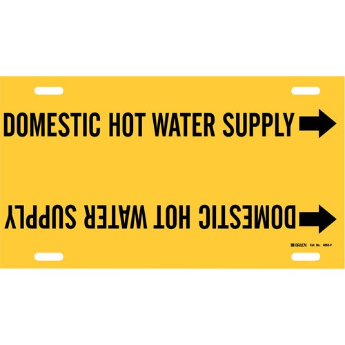 SAD875-"Domestic Hot Water Supply" Pipe Marker