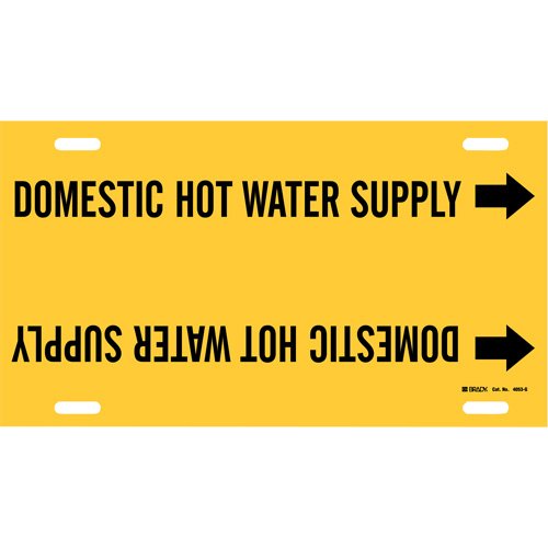 SAD876-"Domestic Hot Water Supply" Pipe Marker
