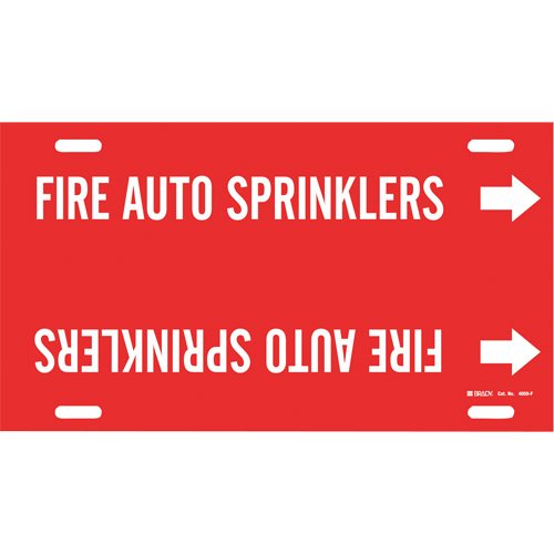 SAD922-"Fire Auto Sprinklers" Pipe Marker
