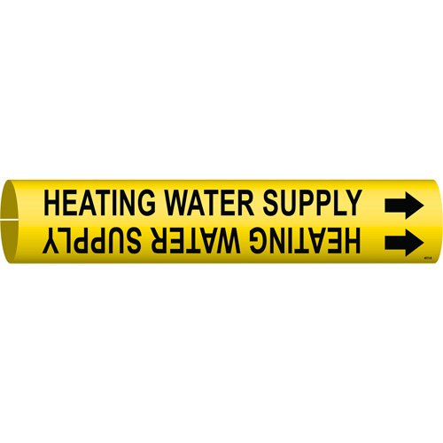 SAE028-"Heating Water Supply" Pipe Marker