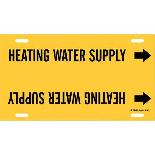 SAE032-"Heating Water Supply" Pipe Marker