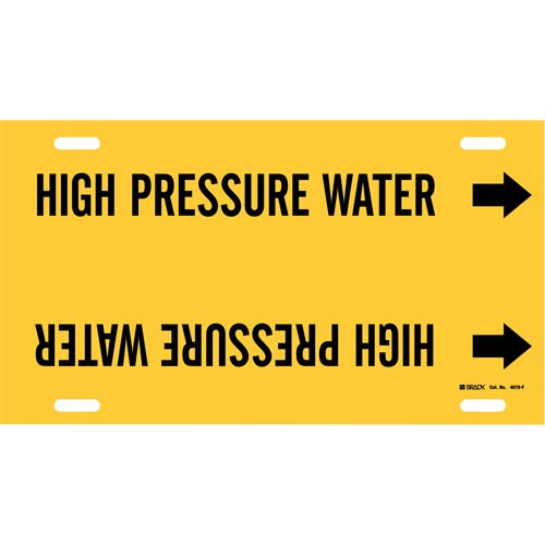 SAE072-"High Pressure Water" Pipe Marker