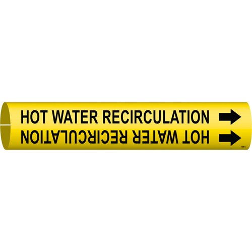 SAE085-"Hot Water Recirculation" Pipe Marker