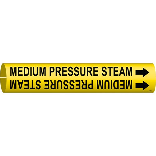 SAE205-"Medium Pressure Steam" Pipe Marker