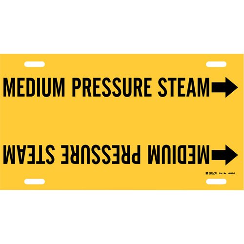 SAE208-"Medium Pressure Steam" Pipe Marker