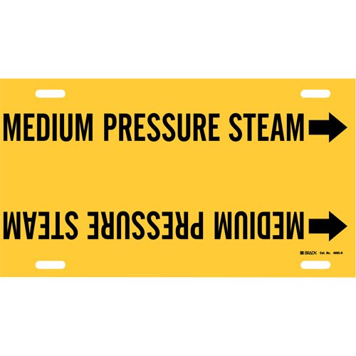 SAE209-"Medium Pressure Steam" Pipe Marker