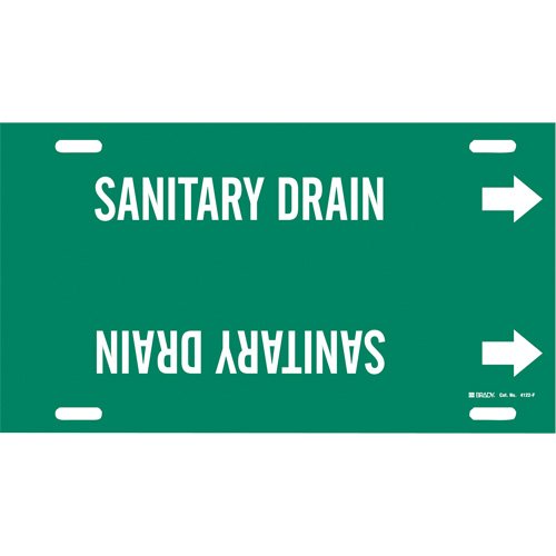 SAE418-"Sanitary Drain" Pipe Marker
