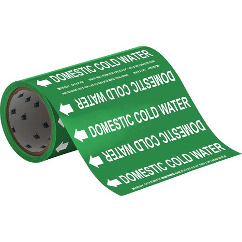SAE600-"Domestic Cold Water" Roll Form Pipe Markers