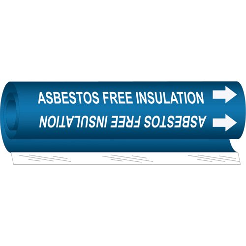 SAE906-"Asbestos Free Insulation" Pipe Marker
