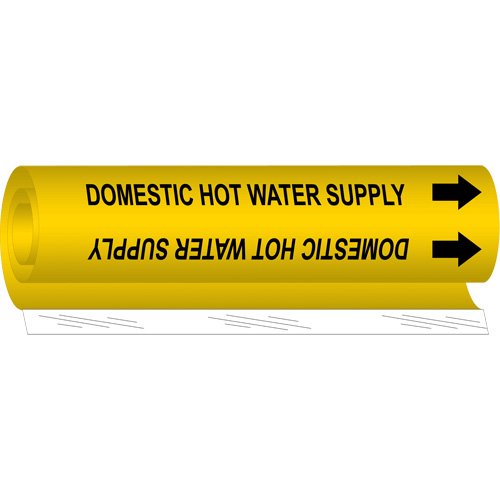 SAF085-"Domestic Hot Water Supply" Pipe Marker