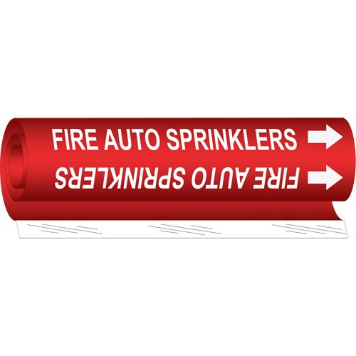 SAF122-"Fire Auto Sprinklers" Pipe Marker