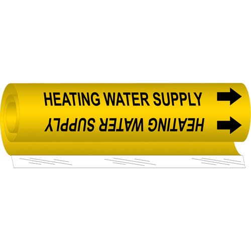 SAF189-"Heating Water Supply" Pipe Marker