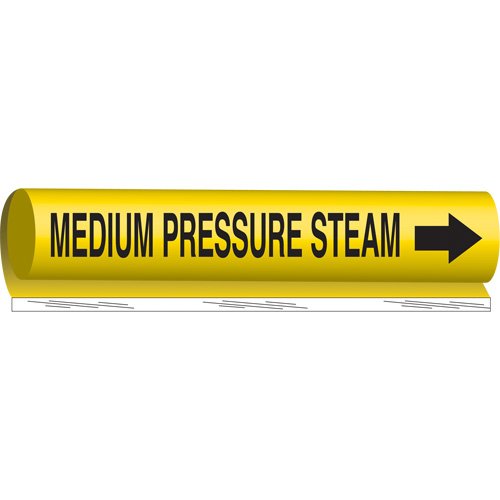 SAF268-"Medium Pressure Steam" Pipe Marker