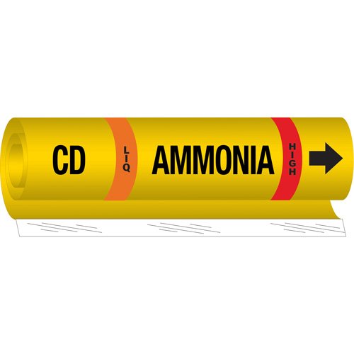 SAF537-"CD Liq Ammonia High" Ammonia (IIAR) Pipe Marker