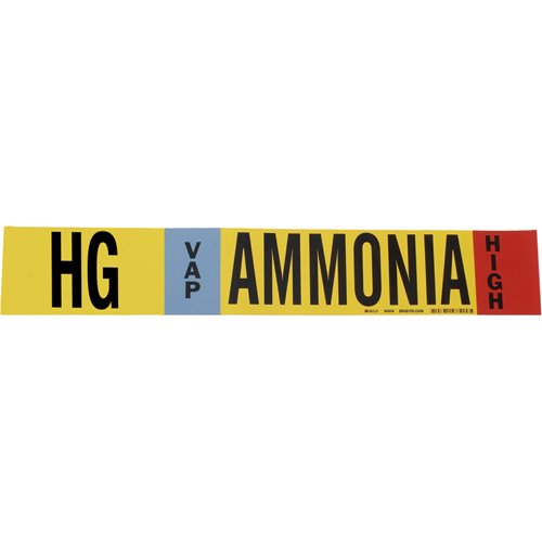 SAF540-"HG Vap Ammonia High" Ammonia (IIAR) Pipe Marker