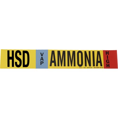 SAF543-"HSD Vap Ammonia High" Ammonia (IIAR) Pipe Marker