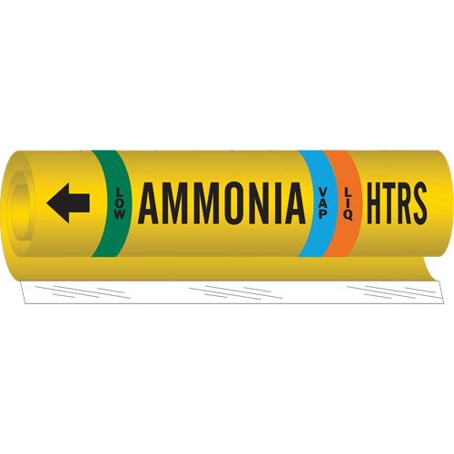 SAF546-"HTRS Liq/Vap Ammonia Low" Ammonia (IIAR) Pipe Marker