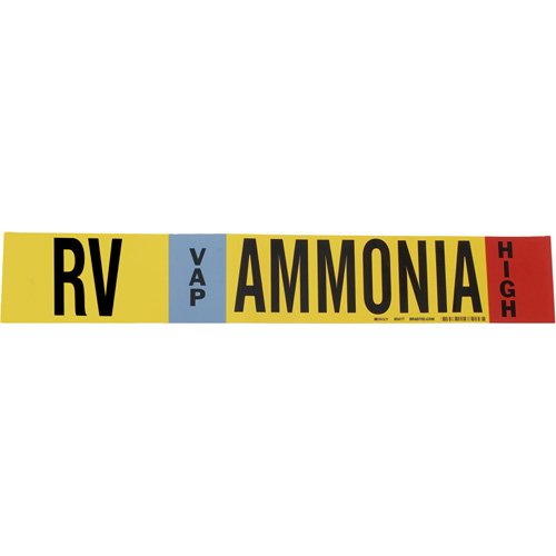 SAF553-"RV Vap Ammonia High" Ammonia (IIAR) Pipe Marker