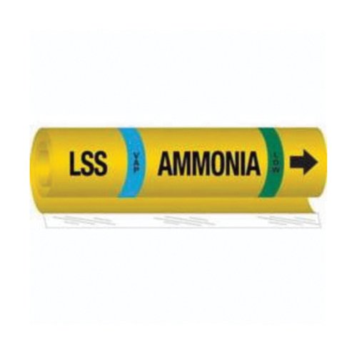 SAF569-"LSS Vap Ammonia Low" Ammonia (IIAR) Pipe Marker