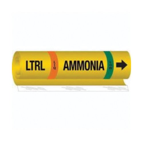 SAF570-"LTRL Liq Ammonia Low" Ammonia (IIAR) Pipe Marker