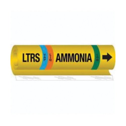 SAF571-"LTRS Liq/Vap Ammonia Low" Ammonia (IIAR) Pipe Marker