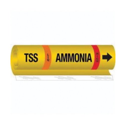 SAF575-"TSS Liq Ammonia High" Ammonia (IIAR) Pipe Marker