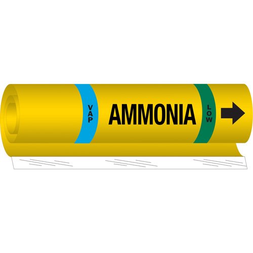 SAF580-Blank "Vap Ammonia Low" Ammonia (IIAR) Pipe Marker