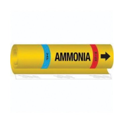 SAF583-Blank "Vap Ammonia High" Ammonia (IIAR) Pipe Marker